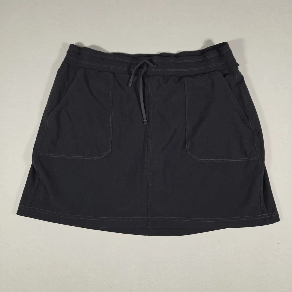 Kuhl Skort Born In The Mountains Womens Size Medium Black Elastic Zipper‎ Pocket